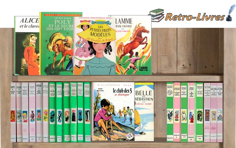 Livres bibliothèque rose, verte, livre de poche - Retro-Livres